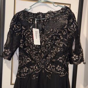 JJs House Black Lace Midi Dress